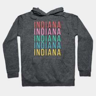 Indiana State Repeated Text Hoodie